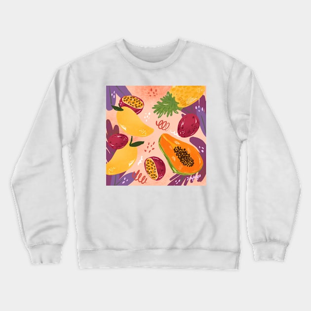 tropical friut Crewneck Sweatshirt by piyo.studio